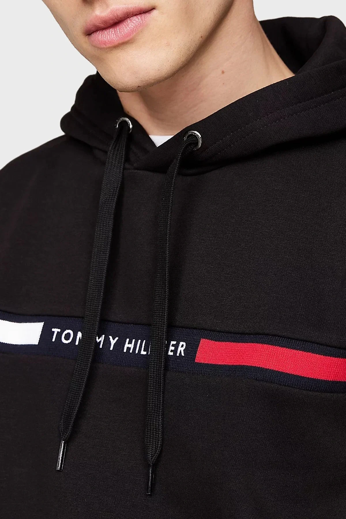 Tommy Hilfiger Göğsü Hilfiger Eklemeli Erkek Kazak MW0MW37361BDS