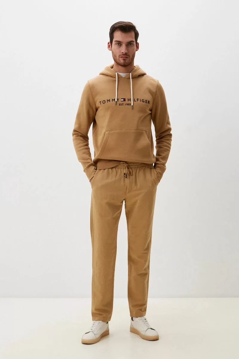 Tommy Hilfiger CHINO HARLEM PO DRWS CO LINEN Erkek Lacivert Pantolon MW0MW34533C5J