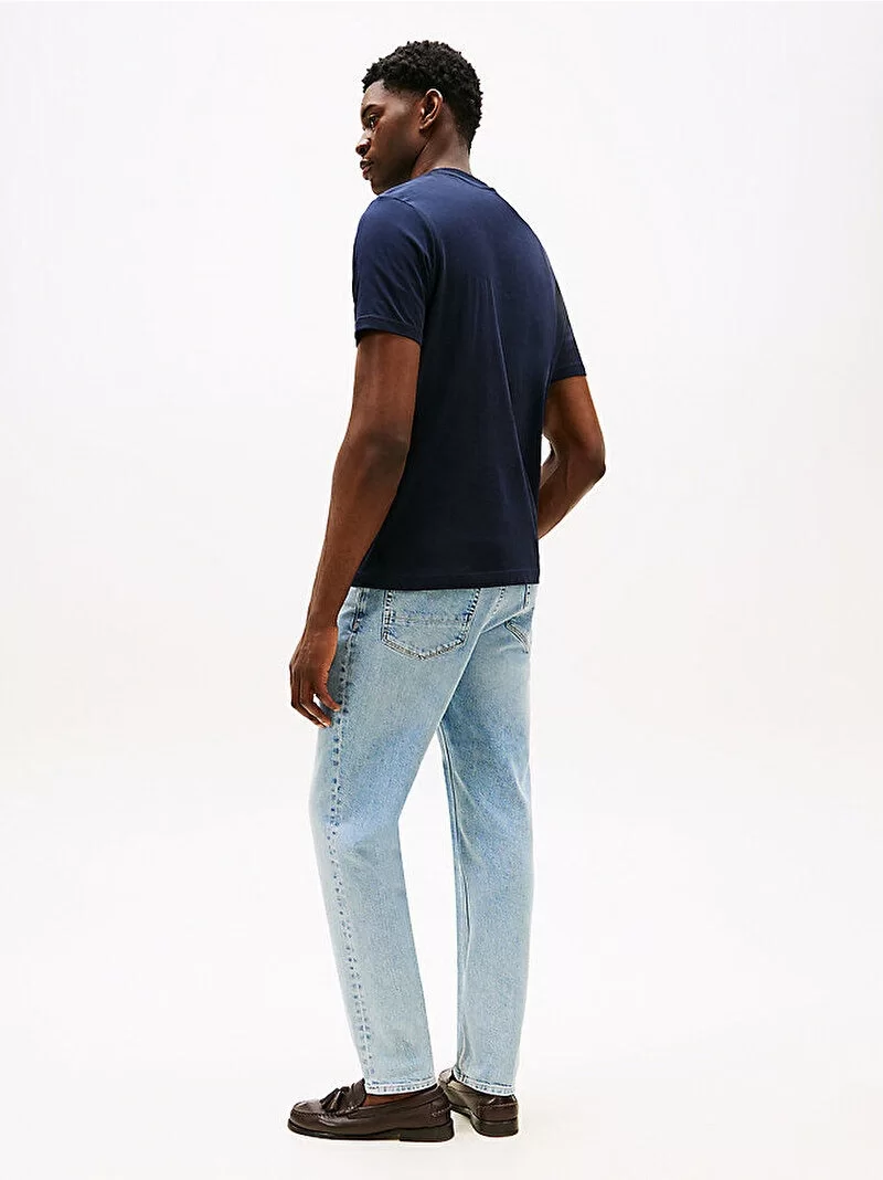 Tommy Hilfiger HILFIGER STACK TEE Erkek Mavi T-shirt MW0MW39355DW5