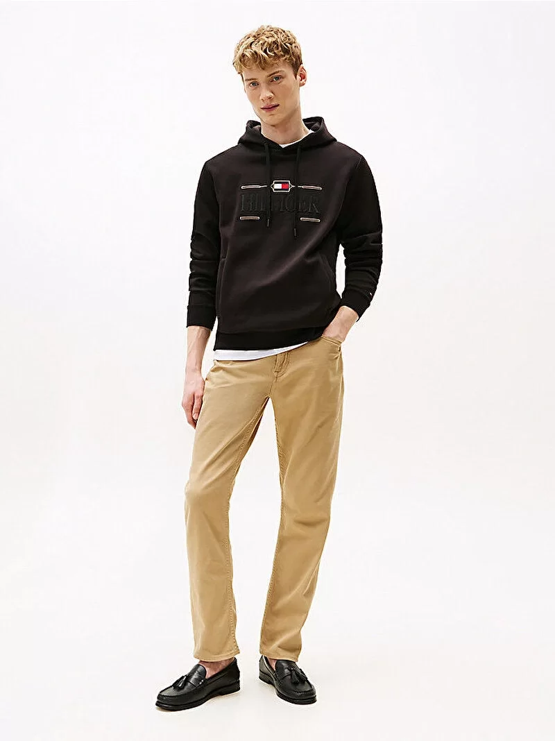 Tommy Hilfiger ICON HILFIGER HOODIE Erkek Siyah Kazak MW0MW39586BDS