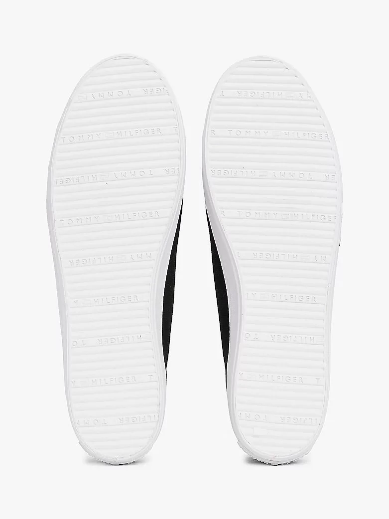 Tommy Hilfiger Kadın Canvas Metalik  Siyah Sneaker
