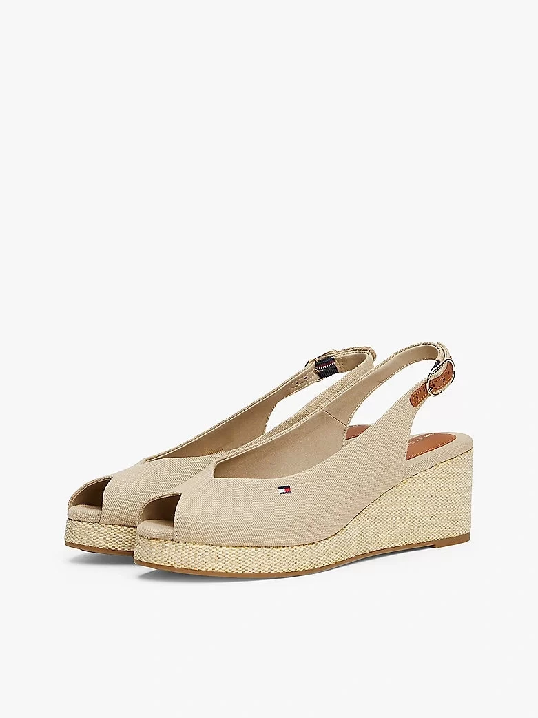 Tommy Hilfiger FLAG MID WEDGE ESPAD SLINGBACK Kadın  Sandalet FW0FW08595ACC