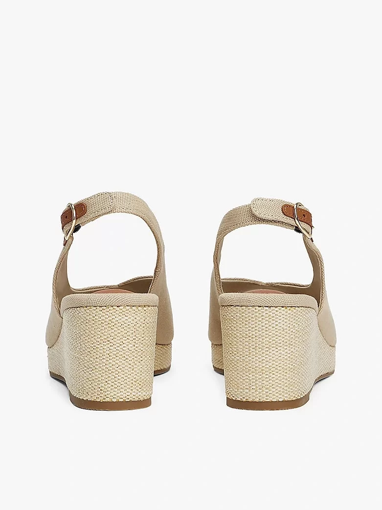 Tommy Hilfiger FLAG MID WEDGE ESPAD SLINGBACK Kadın  Sandalet FW0FW08595ACC