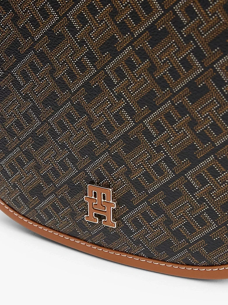 Tommy Hilfiger TH MONOPLAY LEATHER SADDLE BAG Kadın  Çapraz Çanta AW0AW17414BDS