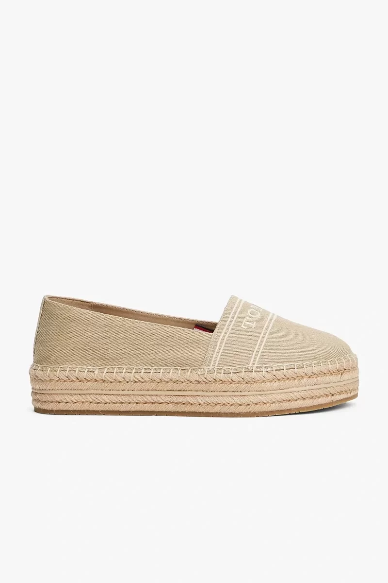 Tommy Hilfiger DENIM PLATFORM ESPADRILLE Kadın  Babet FW0FW08543ACC