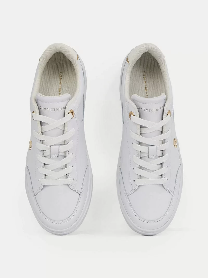 Tommy Hilfiger ESSENTIAL CHIC COURT SNEAKER Kadın beyaz Sneaker FW0FW08322YBS