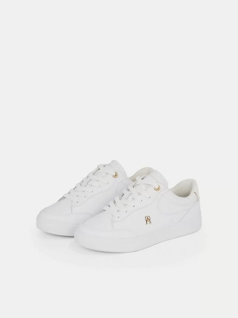 Tommy Hilfiger ESSENTIAL CHIC COURT SNEAKER Kadın beyaz Sneaker FW0FW08322YBS