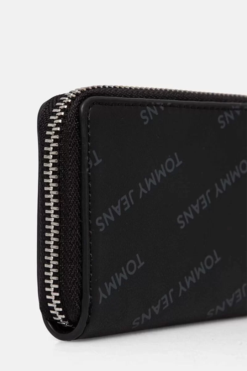 Tommy Jeans TJW ESS MUST SMALL ZA PRINT Kadın Siyah Cüzdan AW0AW164900GJ