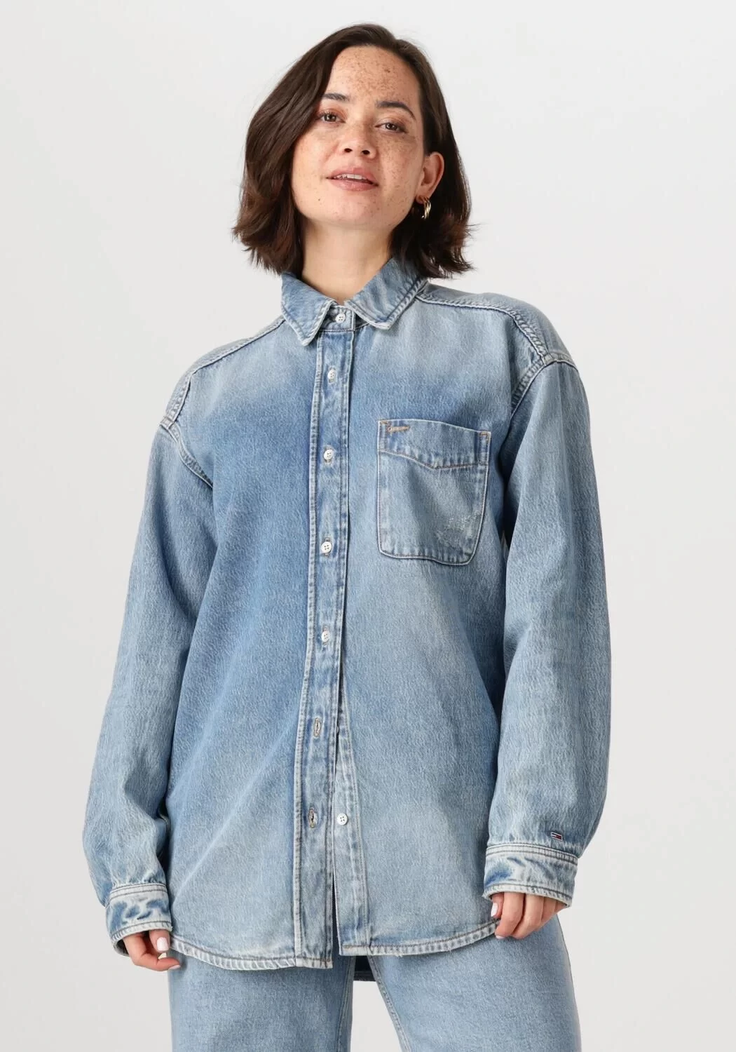 Tommy Hilfiger Kadın Mavi Gömlek