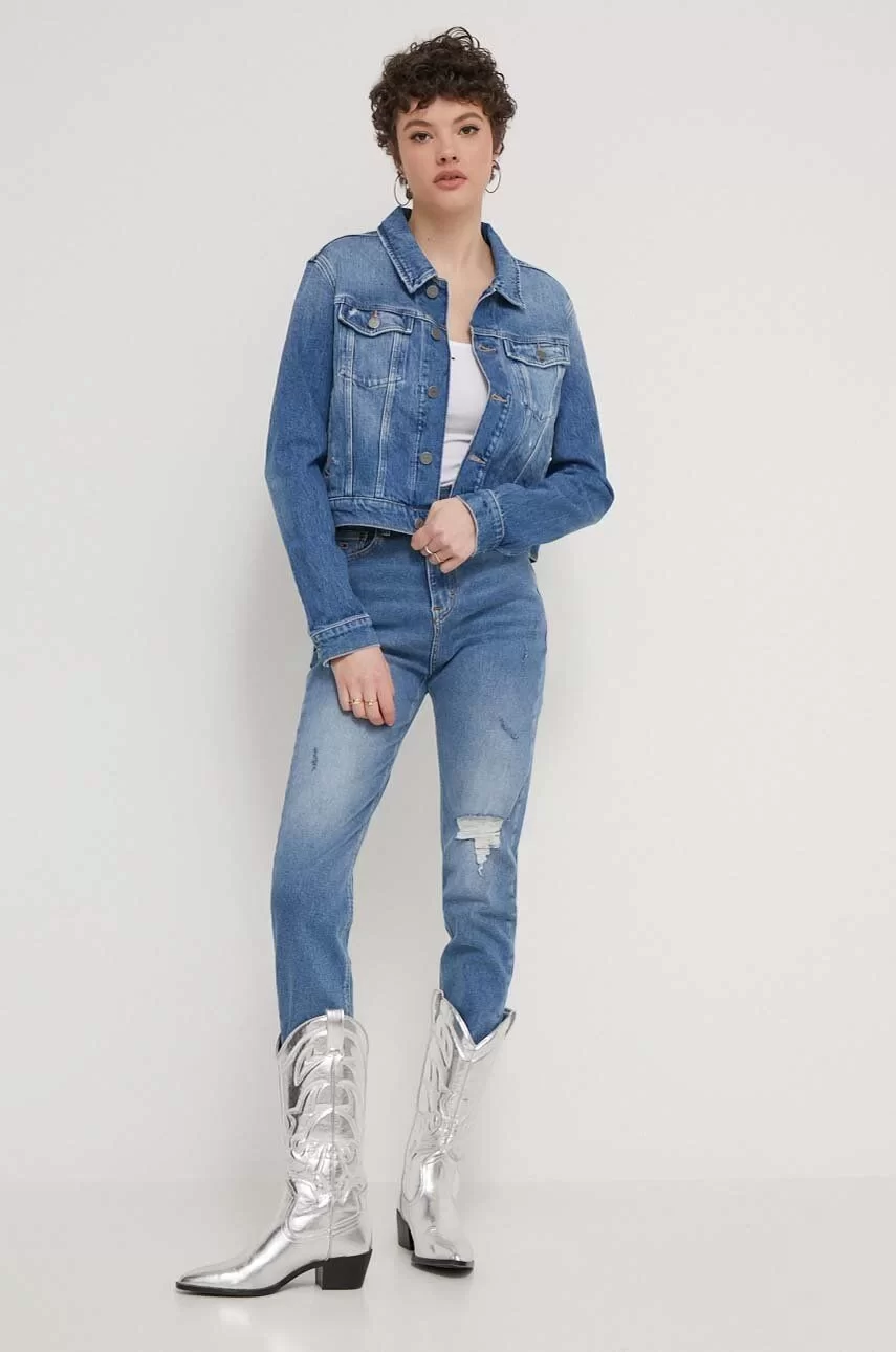 Tommy Hilfiger IZZIE SLM JACKET BH6130 Kadın Denim Ceket DW0DW176531A5