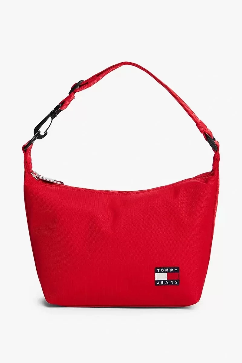 Tommy Hilfiger  Kadın  Kırmızı Essential Logo  Omuz Çanta