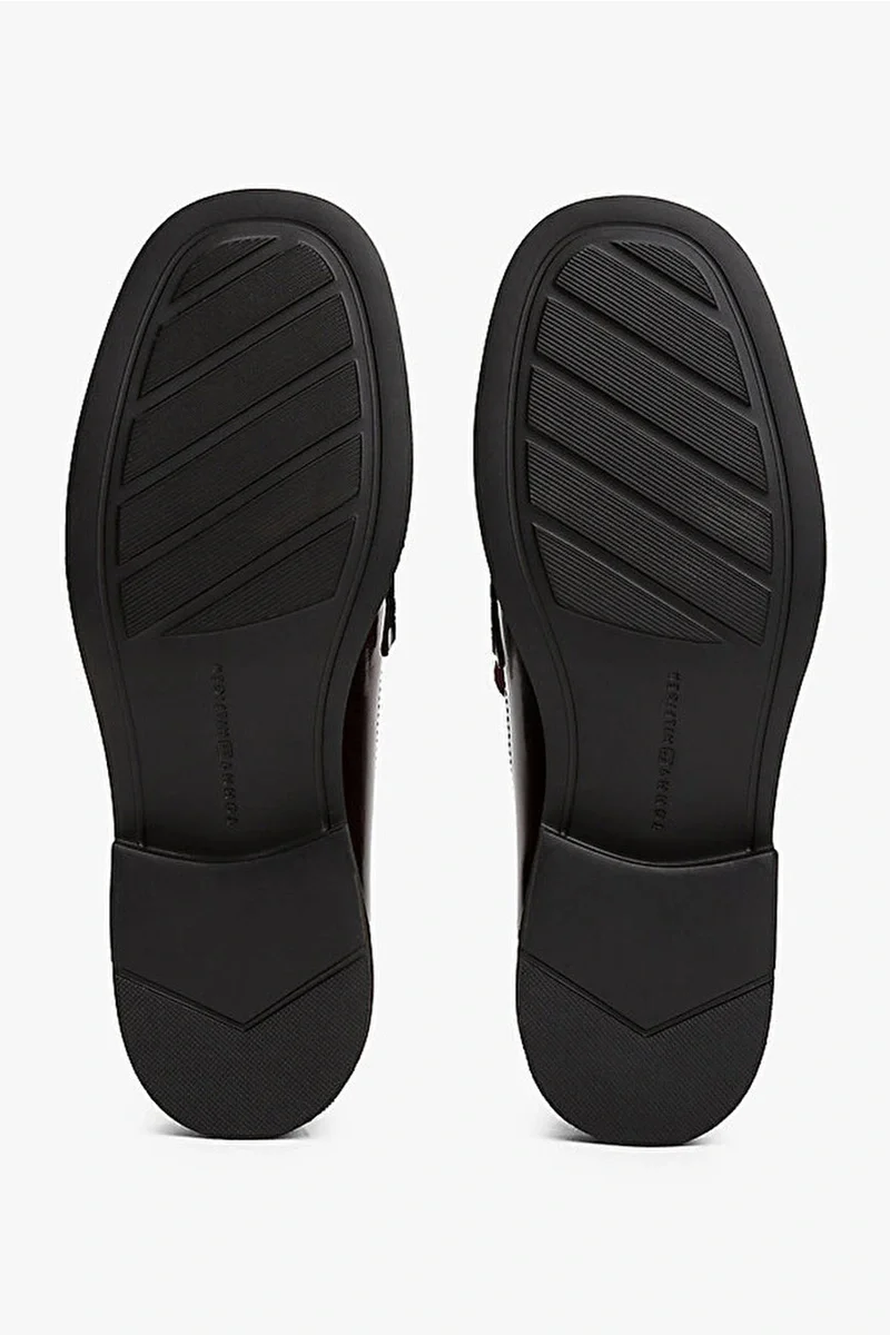 Tommy Hilfiger Kadın Püsküllü Köşeli Burun Deri Kırmızı Loafer FW0FW08749XJS