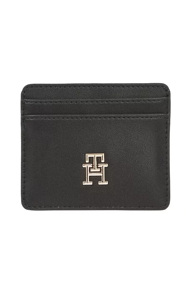 Tommy Hilfiger TH LOGOTAPE CC HOLDER Kadın SİYAH Cüzdan AW0AW17265BDS