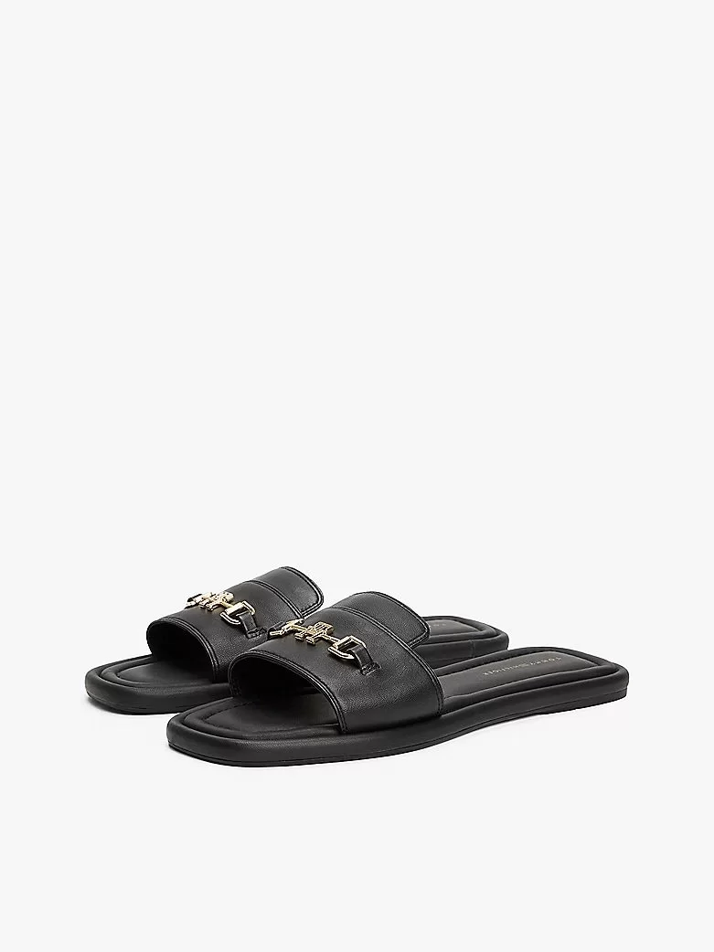 Tommy Hilfiger LEATHER HORSEBIT MULE Kadın  Terlik FW0FW08420BDS