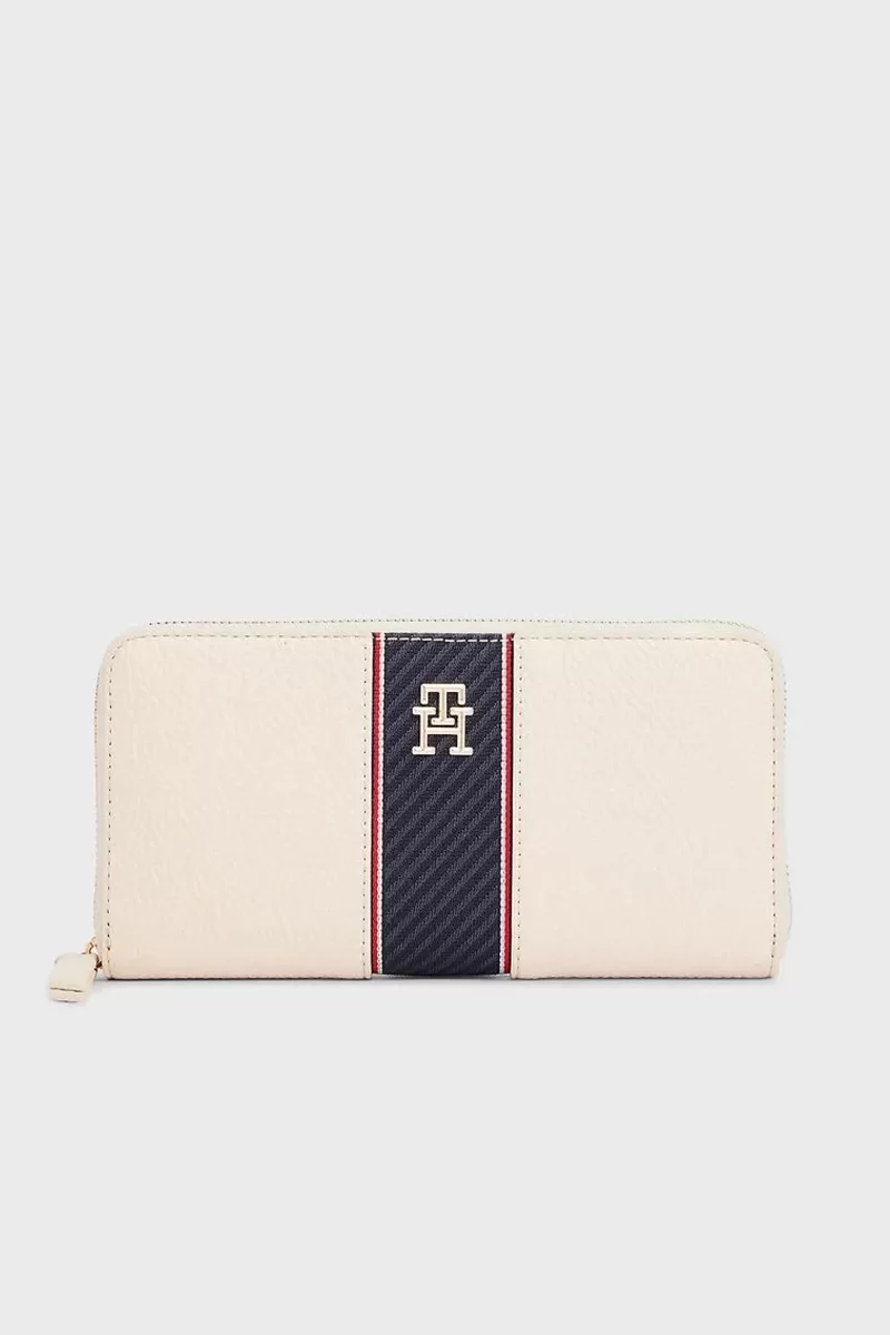 Tommy Hilfiger TH LEGACY LARGE ZA Kadın beyaz Cüzdan AW0AW16921AA8