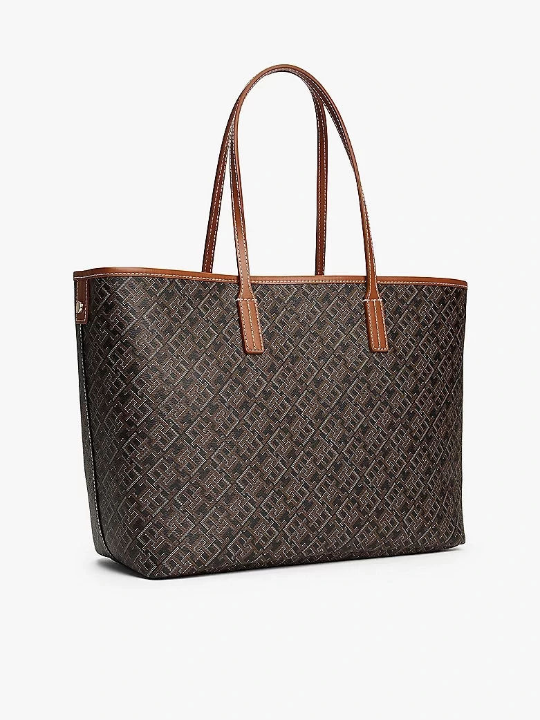 Tommy Hilfiger TH MONOPLAY LEATHER TOTE Kadın  Omuz Çantası AW0AW17416BDS