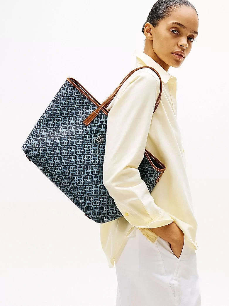 Tommy Hilfiger TH MONOPLAY LEATHER TOTE Kadın  Omuz Çantası AW0AW17416DW6