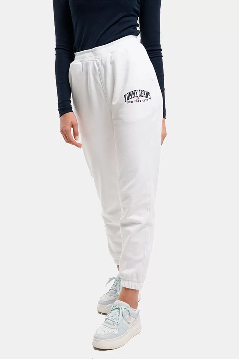 Tommy Jeans TJW RLX VARSITY SWEATPANT Kadın Beyaz Eşofman Altı DW0DW18744YBR