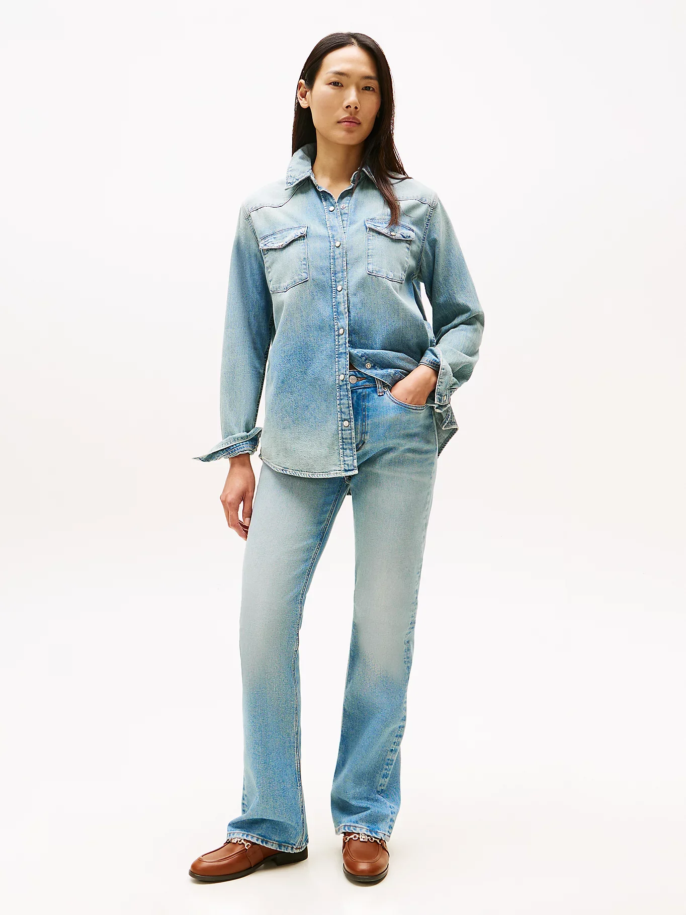 Tommy Hilfiger Lex Denim İspanyol Paça Kadın Jeans WW0WW456821A4