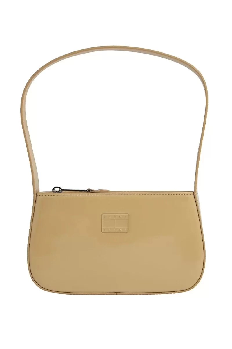 Tommy Hilfiger TJW ESS MUST SHOULDER BAG BOX PU Kadın bej Omuz Çantası AW0AW16967RBR