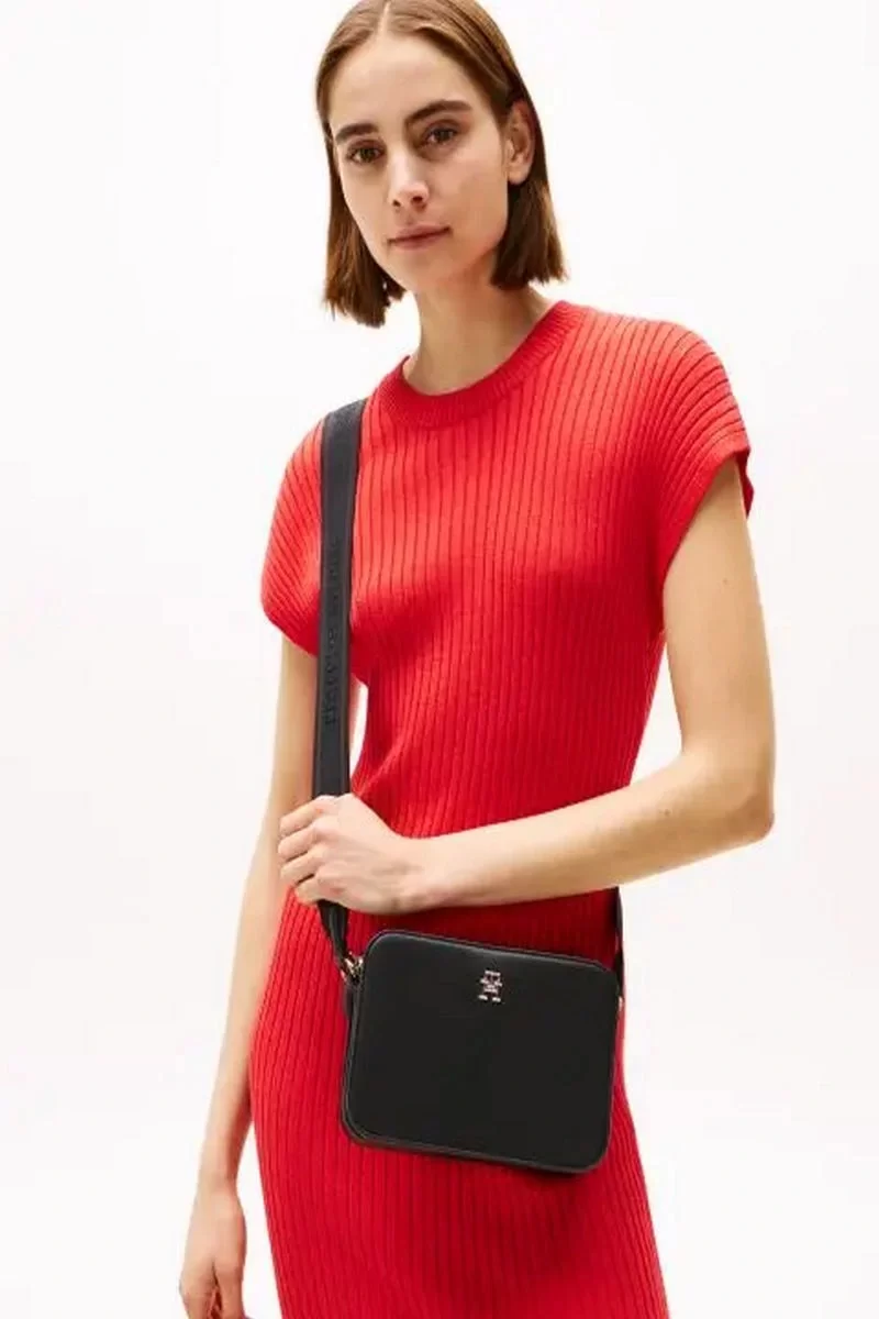 Tommy Hilfiger TH LOGOTAPE CAMERA BAG Kadın  Çapraz Çanta AW0AW17229BDS