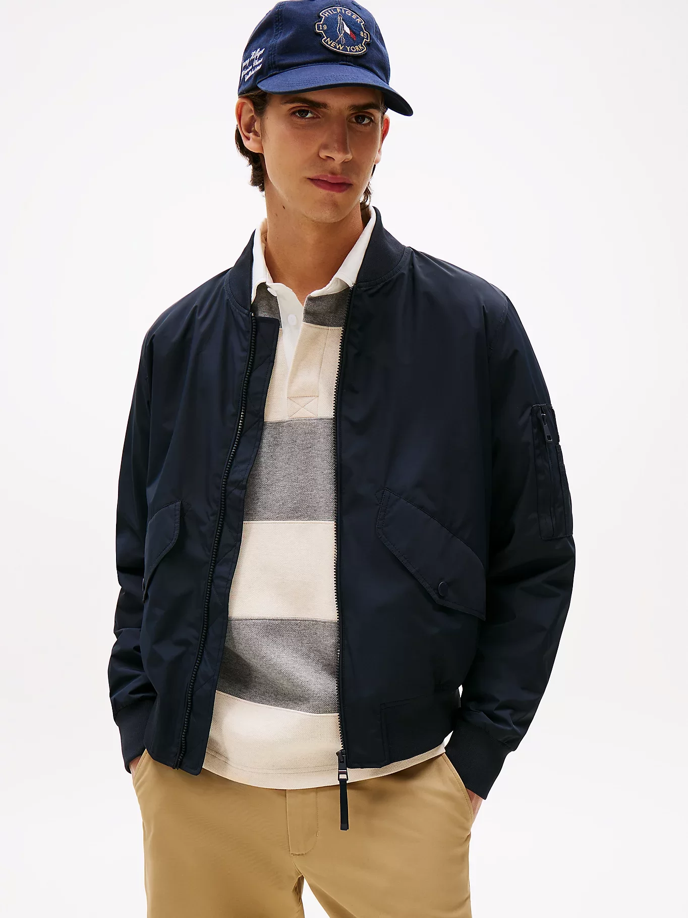 Tommy Hilfiger PACKABLE BOMBER Erkek Mavi Ceket MW0MW39629DW5