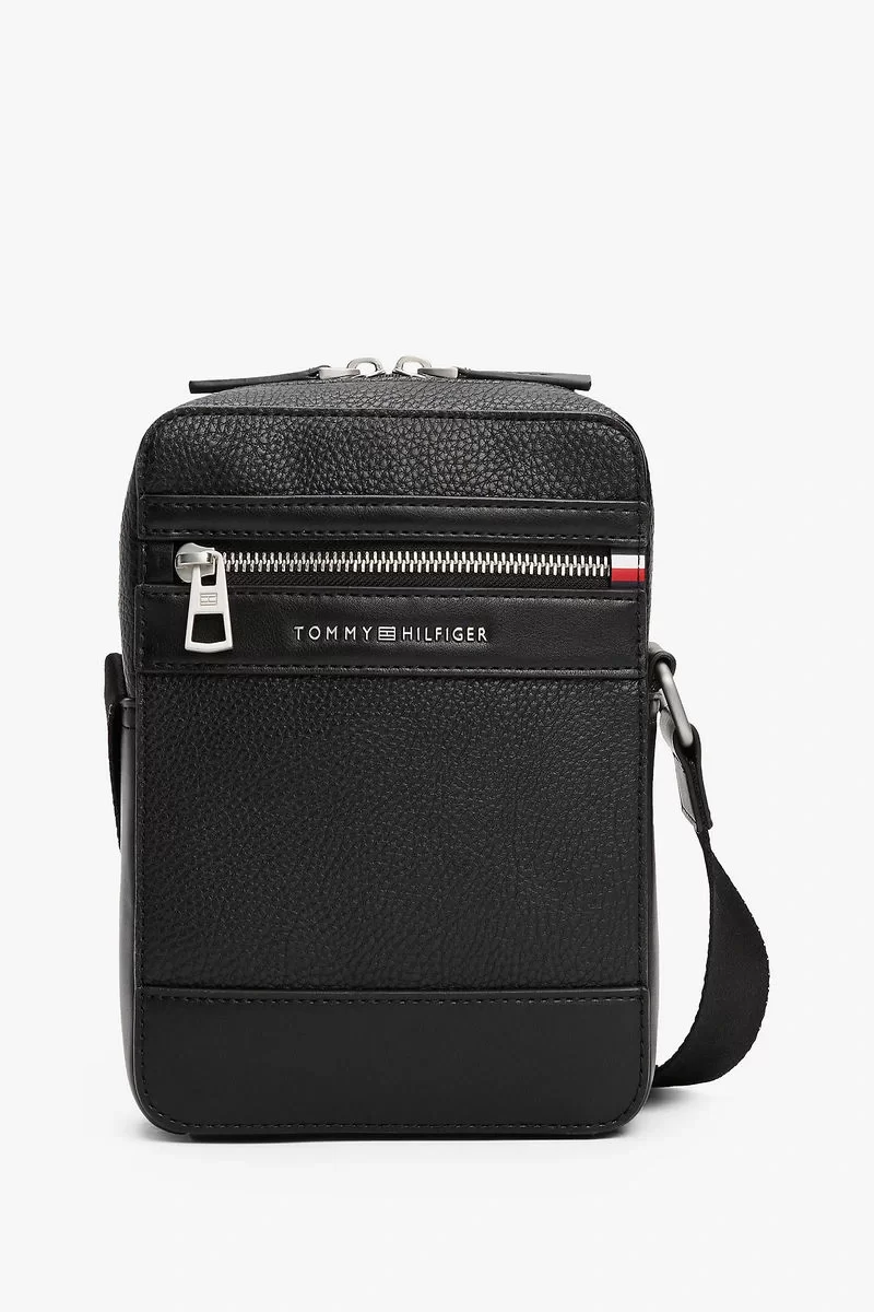 Tommy Hilfiger Erkek   Pebble Grain Siyah  Muhabir Çantası