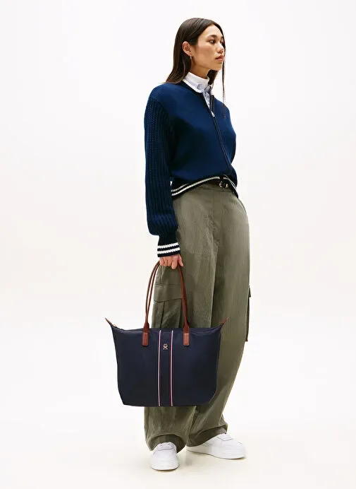 Tommy Hilfiger Popette Kurumsal Kadın Mavi Çanta AW0AW177060GY