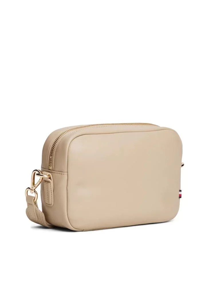 Tommy Hilfiger Popette Soft Kurumsal Kamera Kadın Bej Çanta AW0AW179970F4