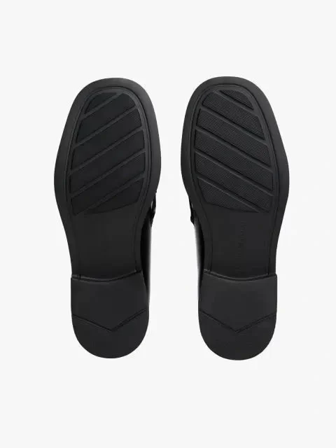 Tommy Hilfiger Püsküllü Köşeli Burun Deri Kadın Siyah  Loafer FW0FW08749BDS