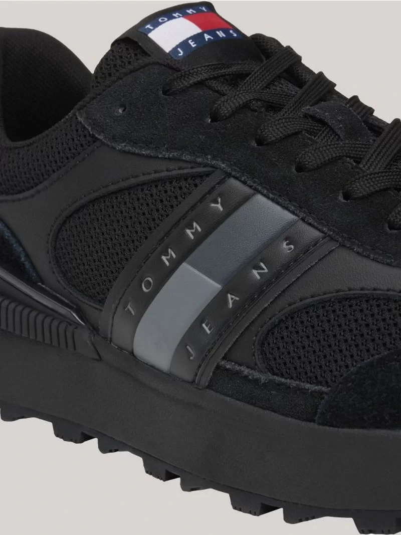 Tommy Hilfiger TJM TECHNICAL RUNNER ESS Erkek siyah Sneaker EM0EM01537BDS