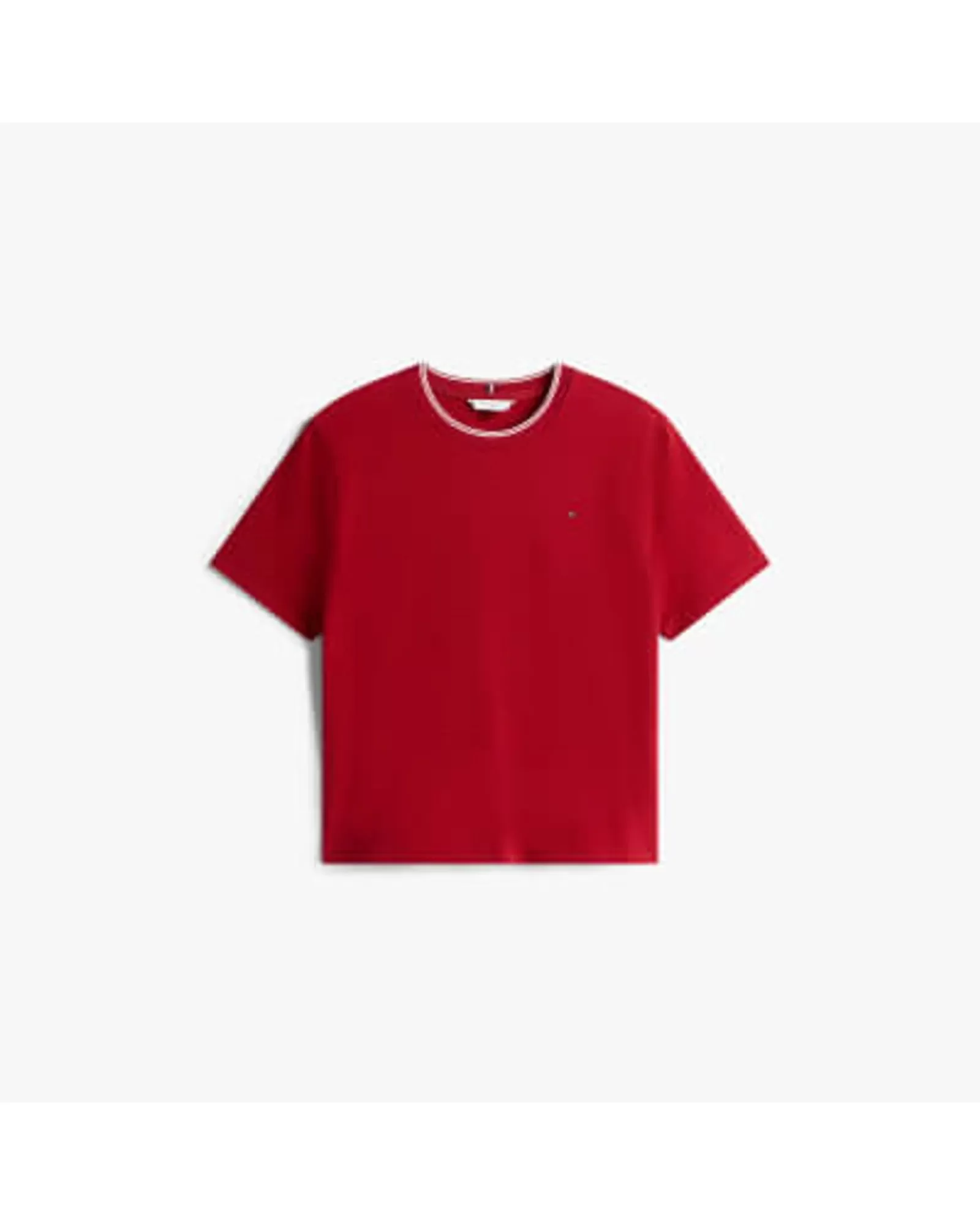 Tommy Hilfiger RWB Pike Bisiklet Yaka Kısa Kollu Kadın T-shirt WW0WW47310XIT