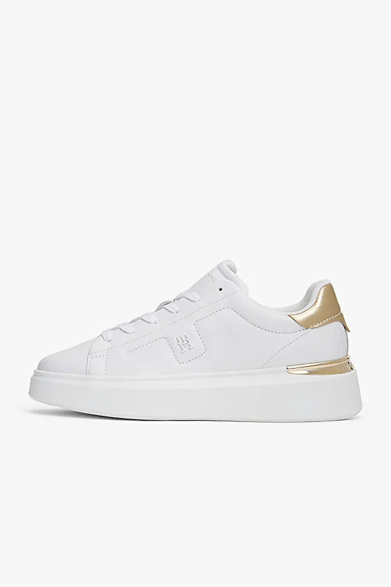 Tommy Hilfiger Şık Altın Rengi Platform Kadın Sneaker FW0FW08817YBR