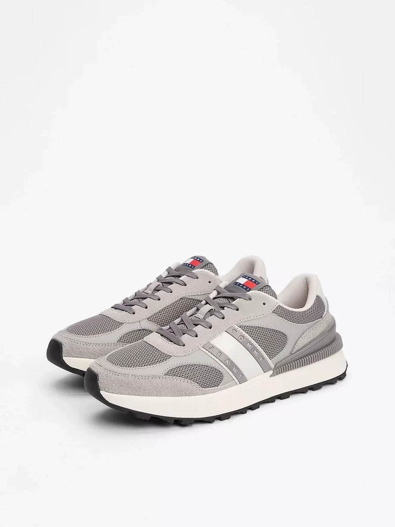 Tommy Hilfiger Erkek Süet  Karışık Dokulu Sneaker
