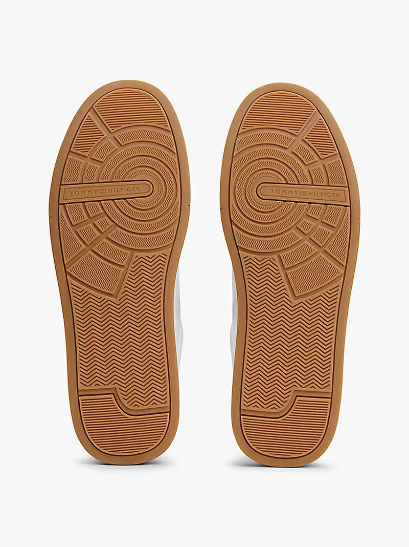 Tommy Hilfiger TH COURT LTH DETAIL ESS Erkek Beyaz Sneaker FM0FM0536705O