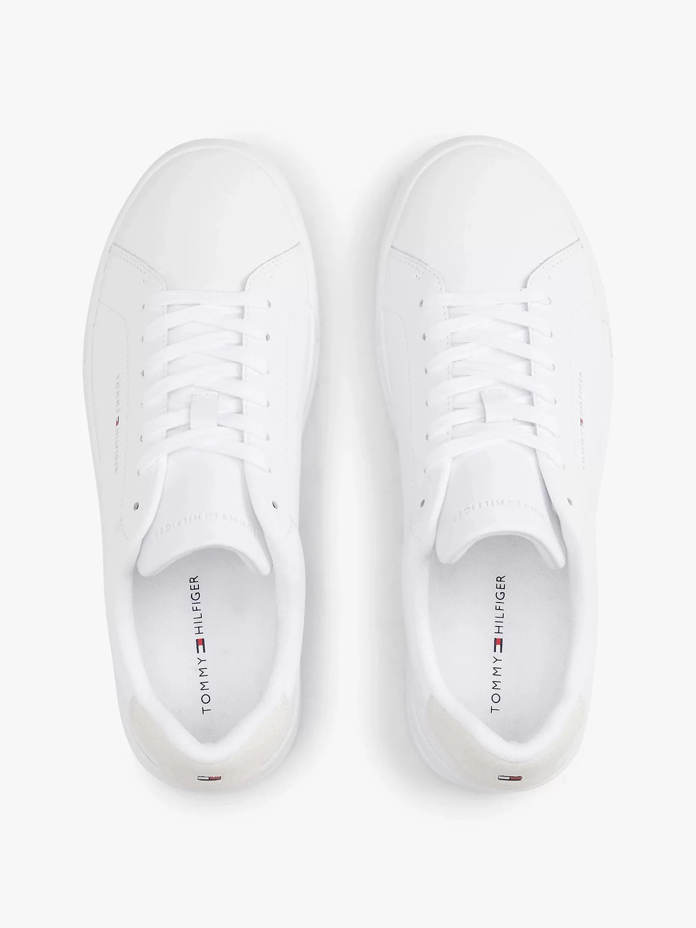 Tommy Hilfiger TH COURT LTH DETAIL ESS Erkek Beyaz Sneaker FM0FM05367YBS