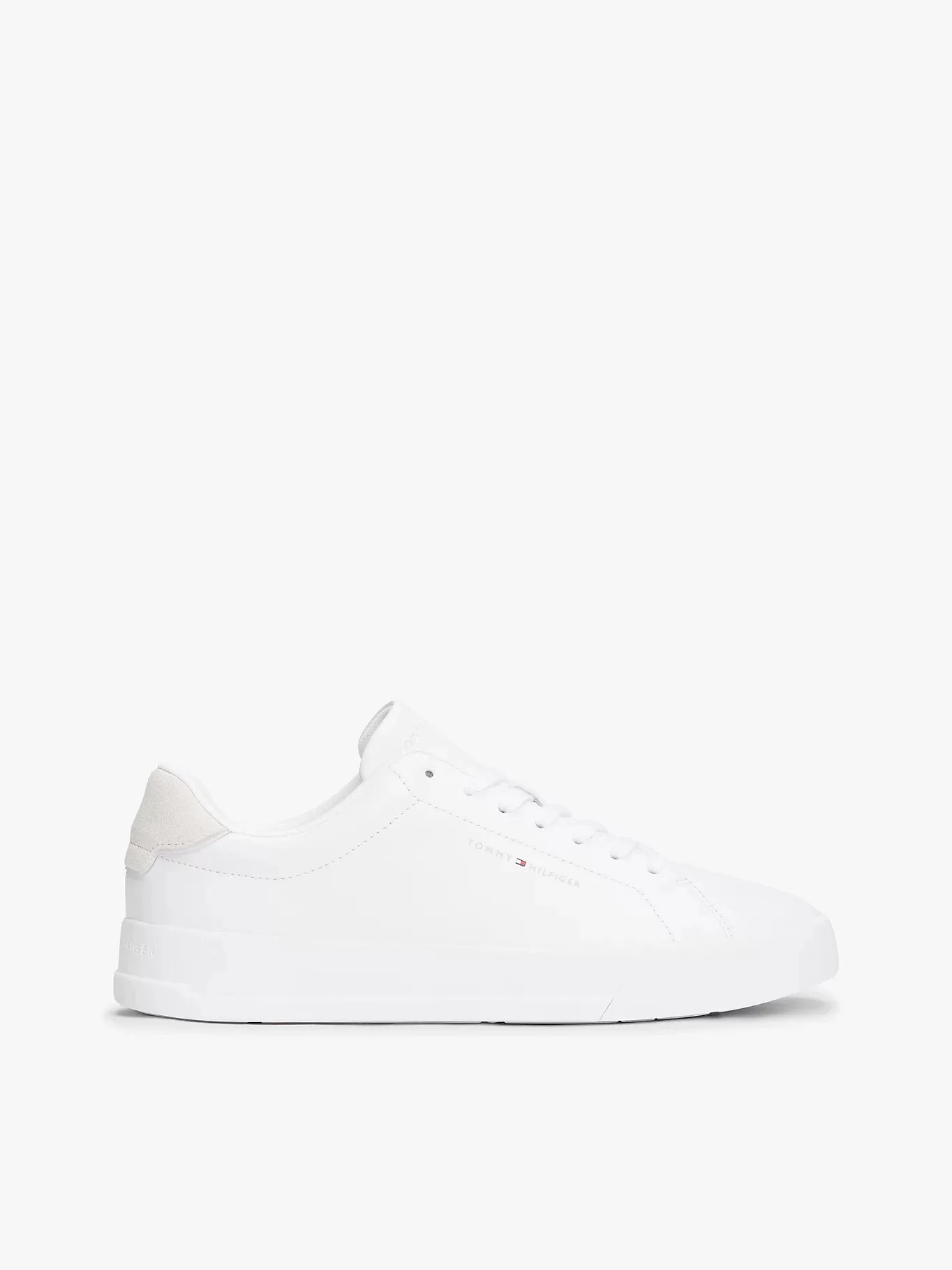 Tommy Hilfiger TH COURT LTH DETAIL ESS Erkek Beyaz Sneaker FM0FM05367YBS