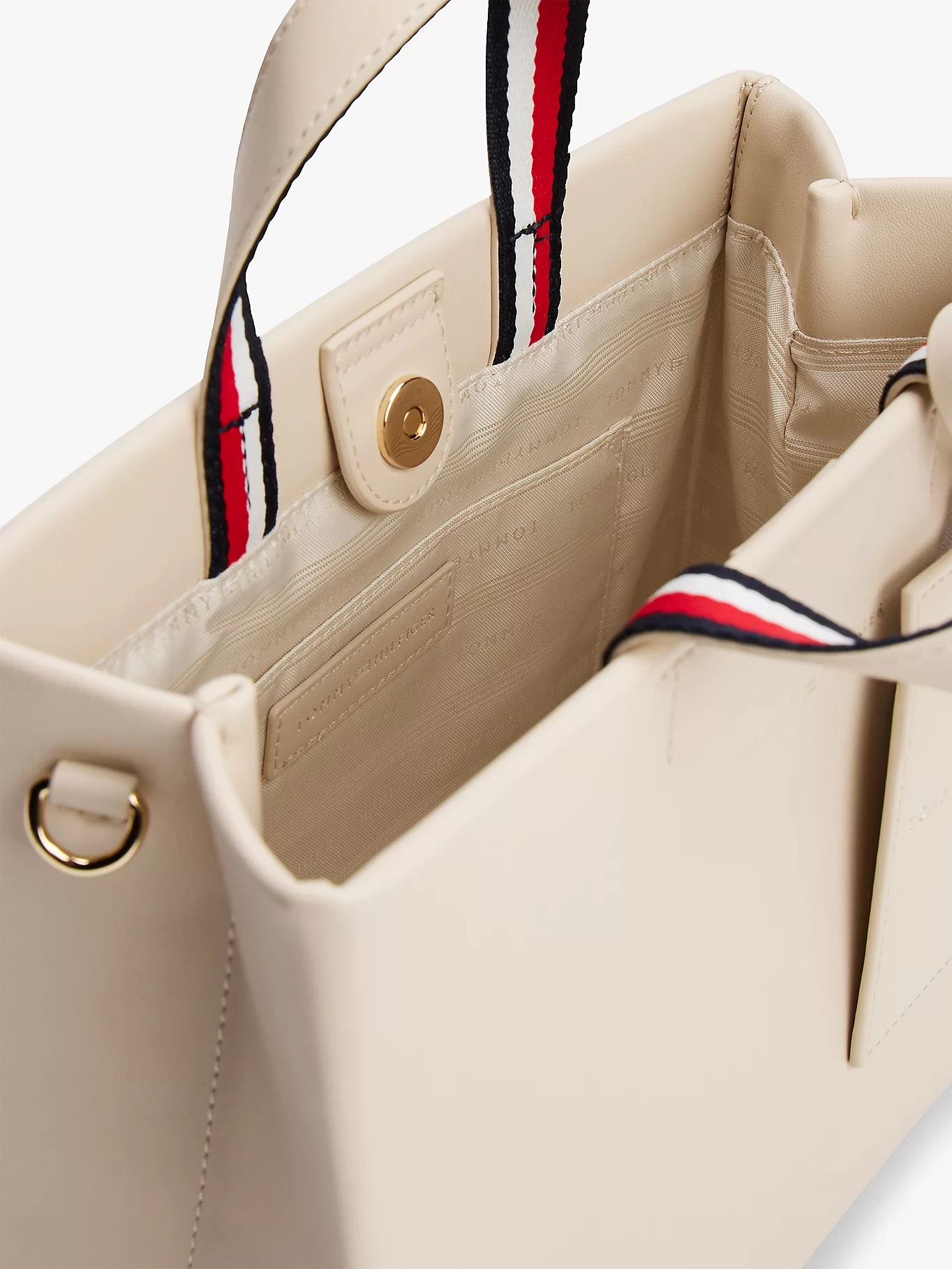 Tommy Hilfiger TH ESTABLISHED MED SHOPPER Kadın Bej Çanta AW0AW17508ACI