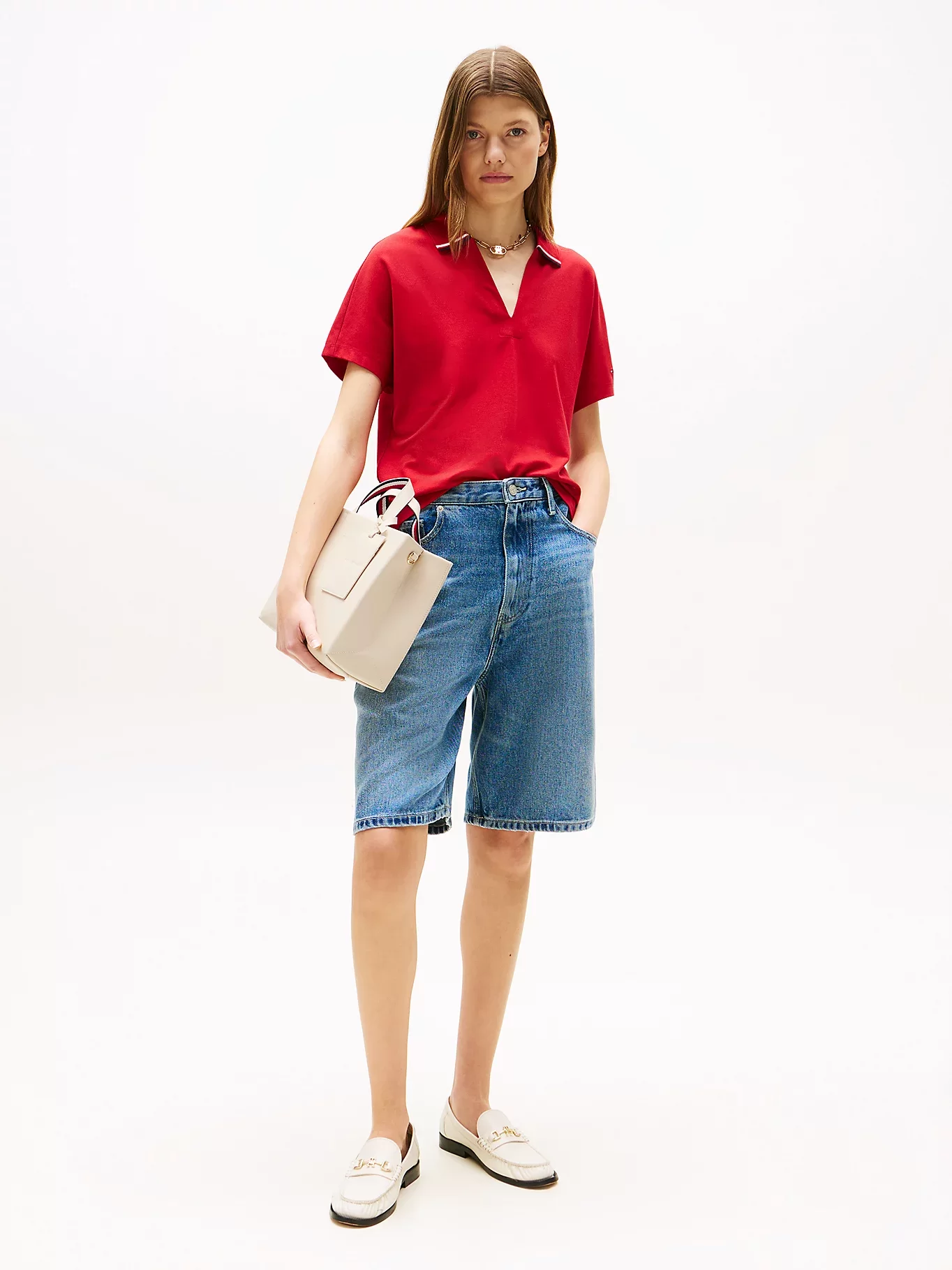Tommy Hilfiger TH ESTABLISHED MED SHOPPER Kadın Bej Çanta AW0AW17508ACI