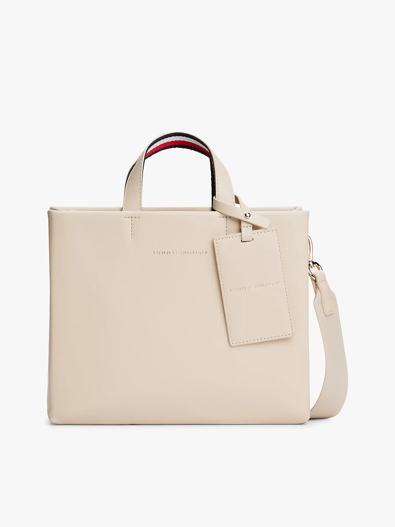 Tommy Hilfiger TH ESTABLISHED MED SHOPPER Kadın Bej Çanta AW0AW17508ACI