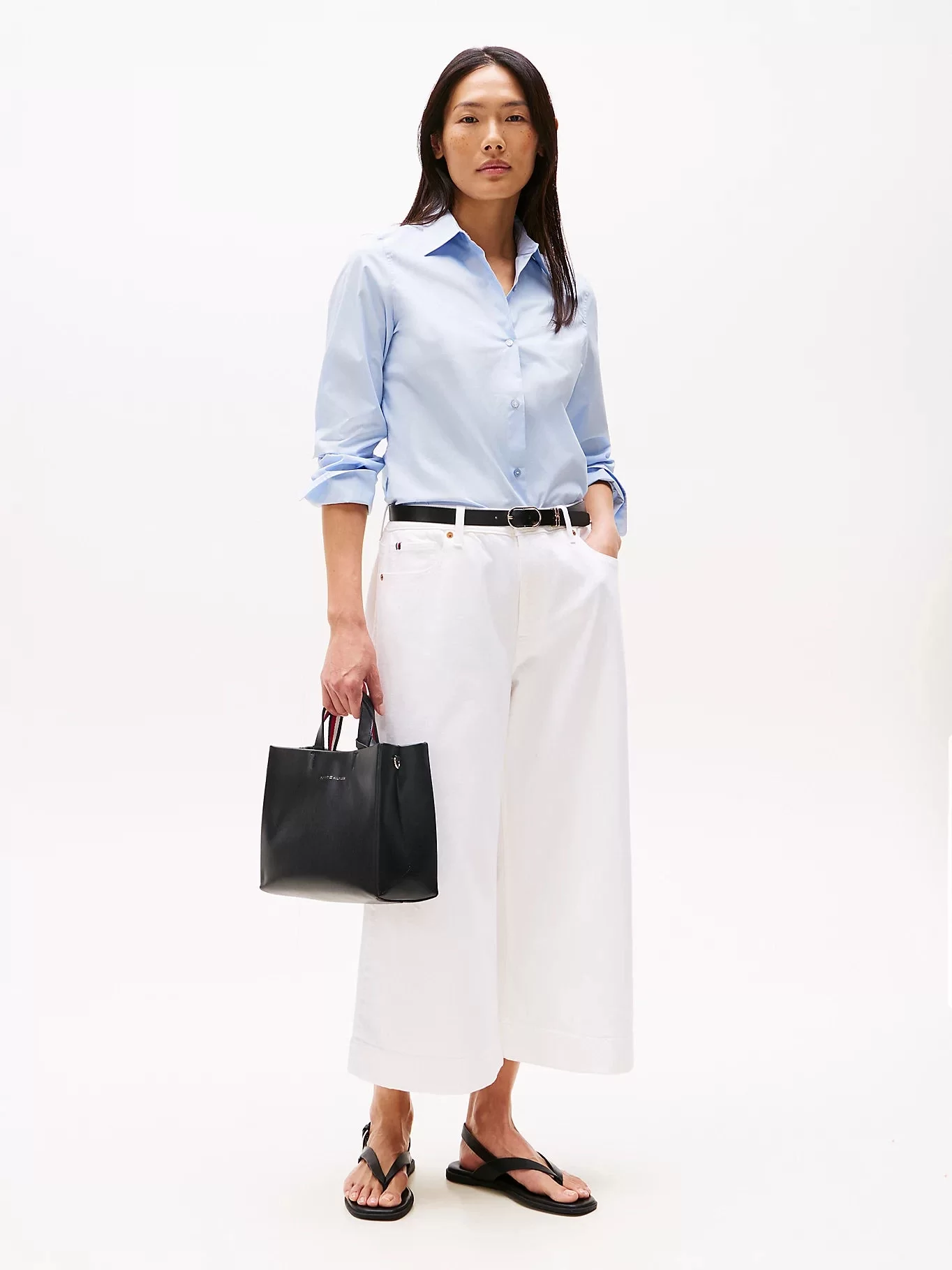 Tommy Hilfiger TH ESTABLISHED MED SHOPPER Kadın Siyah Çanta AW0AW17508BDS