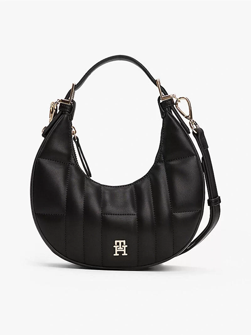 Tommy Hilfiger TH FEMININE MOON CROSSOVER Kadın Siyah Çanta AW0AW17635BDS