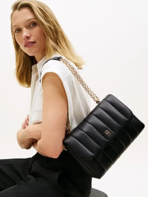Tommy Hilfiger TH Grace Orta Boy Çapraz Askılı Kadın Çanta AW0AW17669BDS