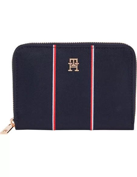 Tommy Hilfiger TH Icon Orta Boy Fermuarlı Naylon Kurumsal Kadın Cüzdan AW0AW179530GY