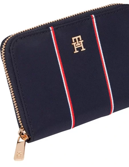 Tommy Hilfiger TH Icon Orta Boy Fermuarlı Naylon Kurumsal Kadın Cüzdan AW0AW179530GY