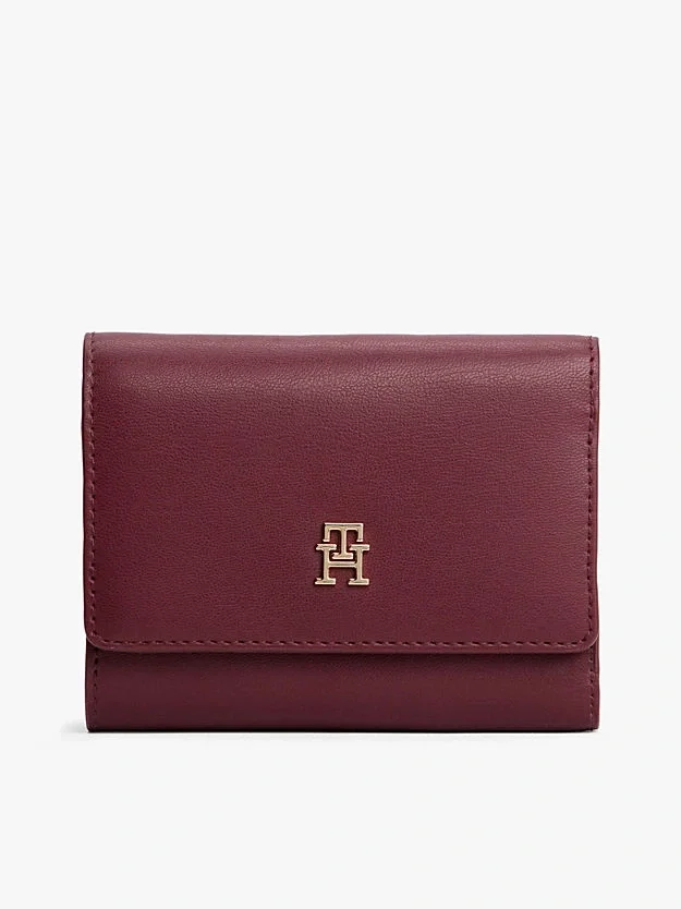 Tommy Hilfiger TH Icon Üç Katlı Kadın Mor Cüzdan AW0AW17737VLP