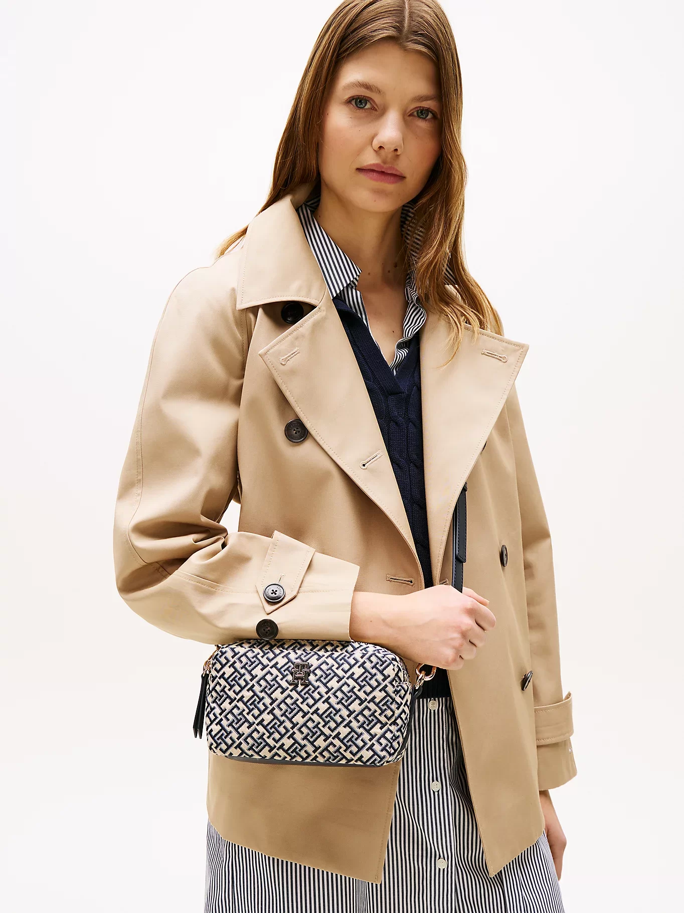 Tommy Hilfiger TH JACQUARD CAMERA BAG Kadın Mavi Çanta AW0AW17443DW6