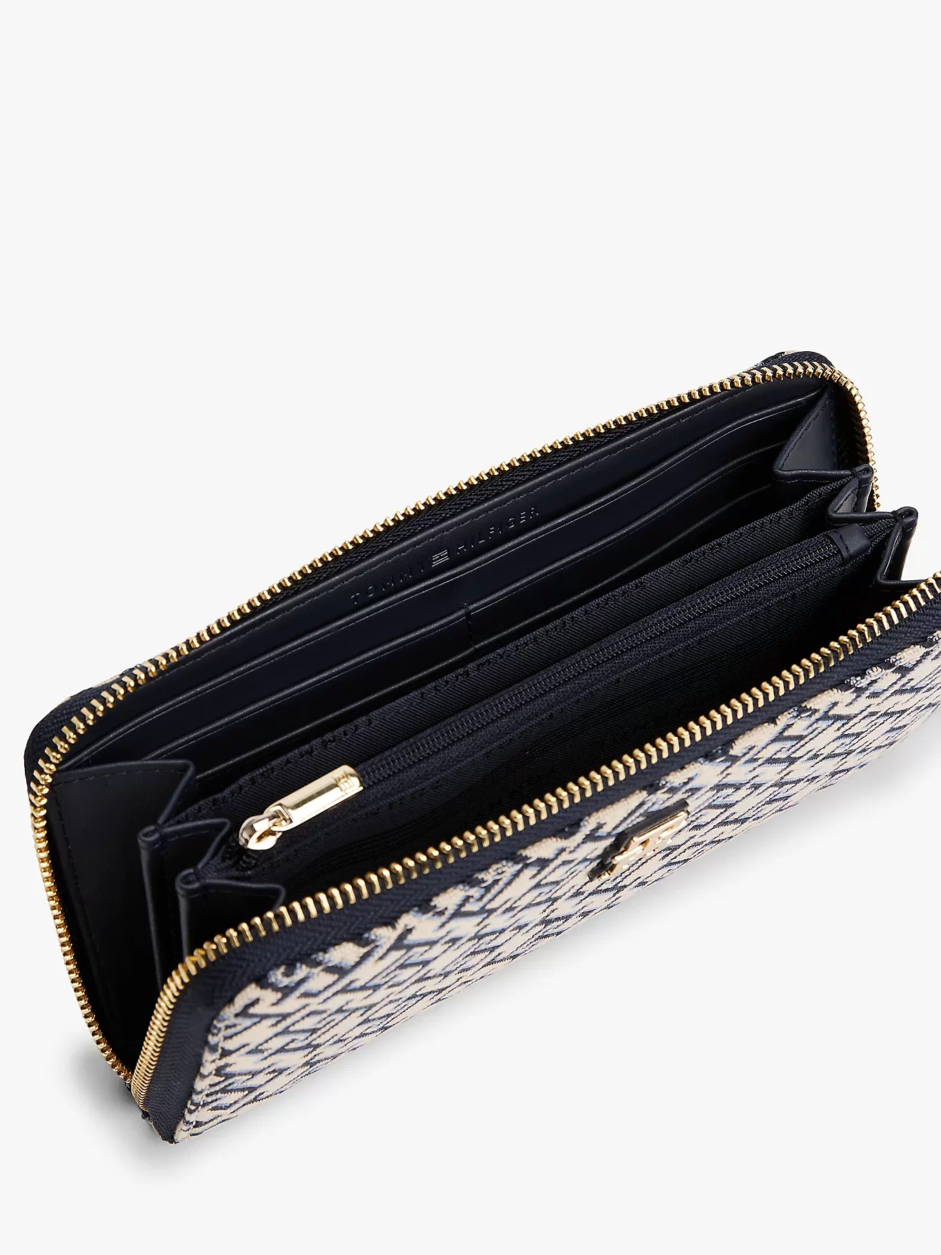 Tommy Hilfiger TH JACQUARD LRG ZA Kadın Mavi Cüzdan AW0AW17478DW6