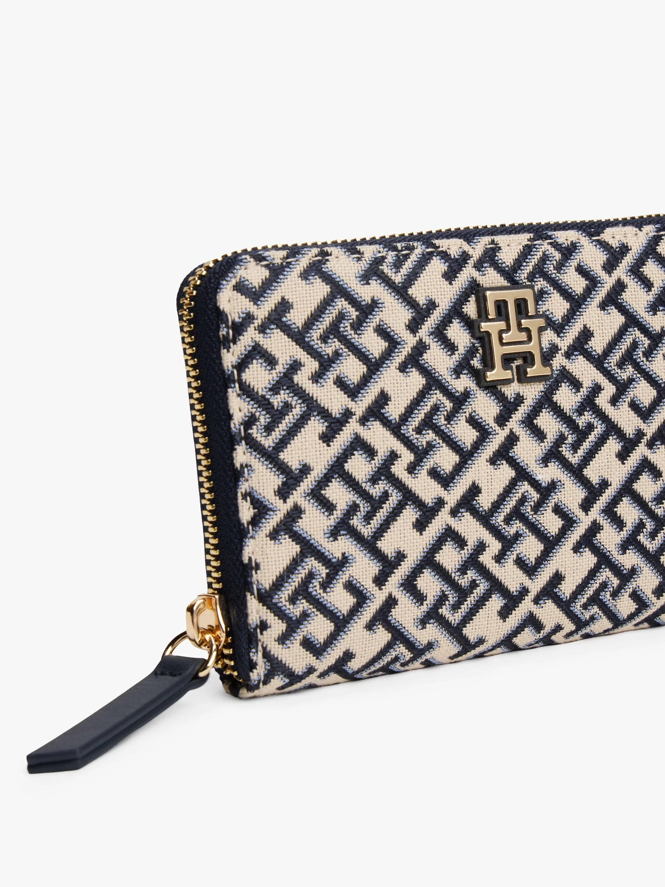 Tommy Hilfiger TH JACQUARD MED ZA Kadın Mavi Cüzdan AW0AW17479DW6