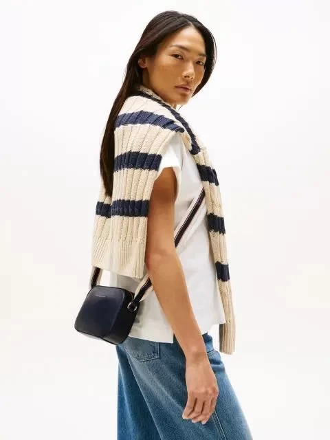 Tommy Hilfiger TH LOGOTAPE CAMERA BAG Kadın Mavi Çanta AW0AW17450DW6